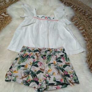 Janie and Jack 2 Piece Shorts and Top Outfit size 5